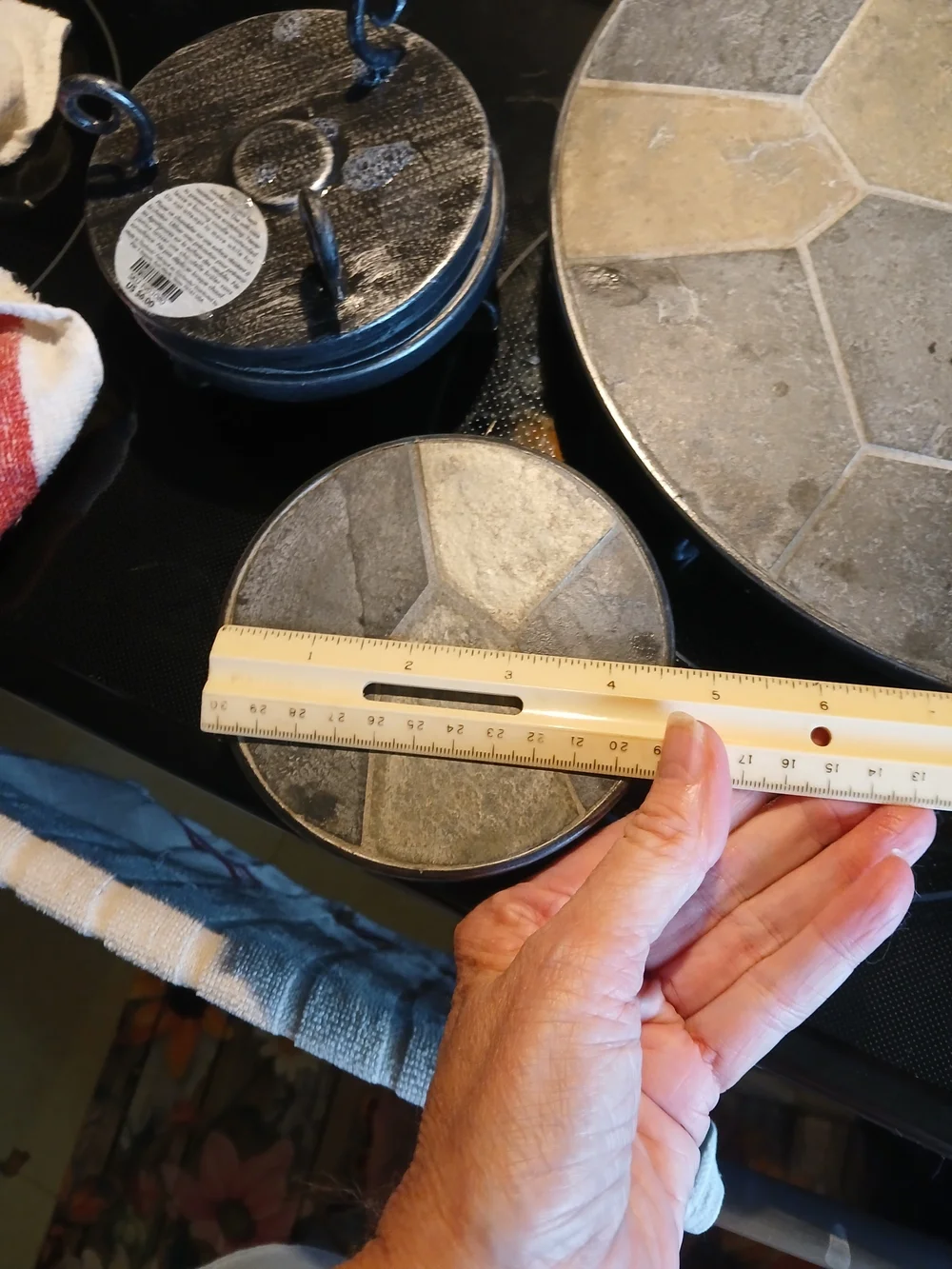 Pier 1 Geometric Grey and Gold Decorative Candle Holder Set